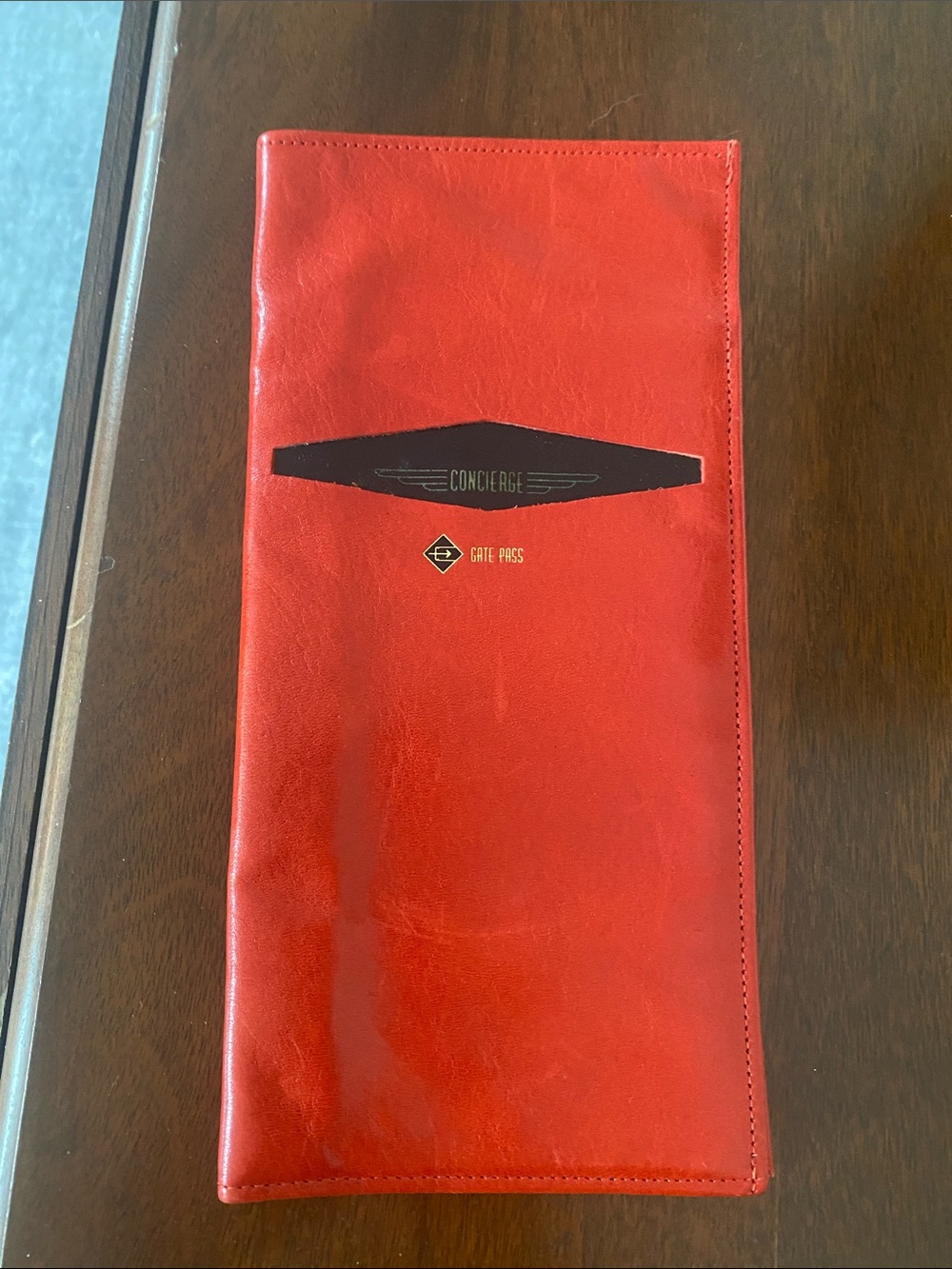 Red Leather Key & Card Holder